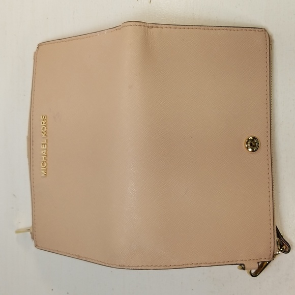 Michael Kors Jet Set Double Zip Biege Wallet Wristlet - Picture 6 of 14